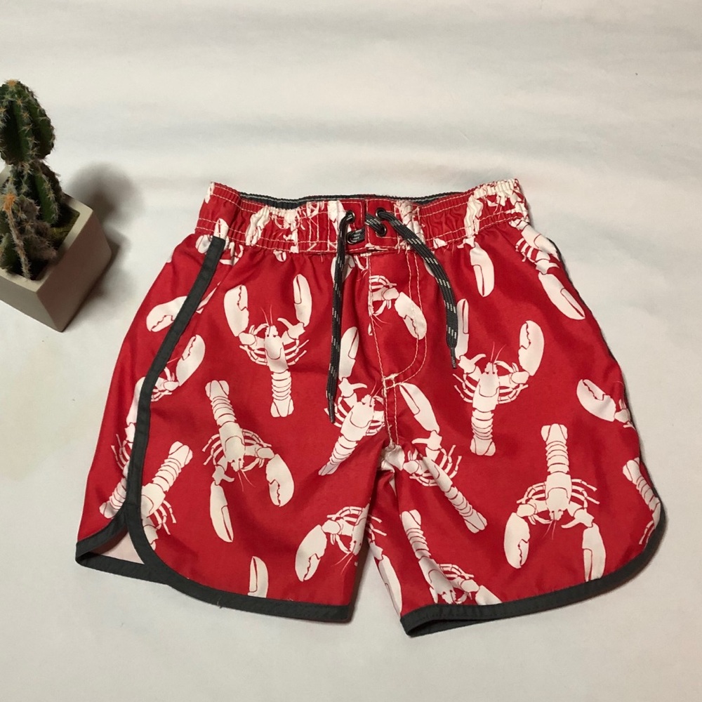 Carter’s toddler boy 3T bathing suit red white